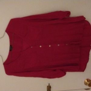 Button up hot pink blouse